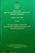 Keputusan Menteri Pendidikan dan Kebudayaan Republik Indonesia