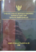 Undang-Undang Republik Indonesia No. 43 Tahun 2007 Tentang Perpustakaan